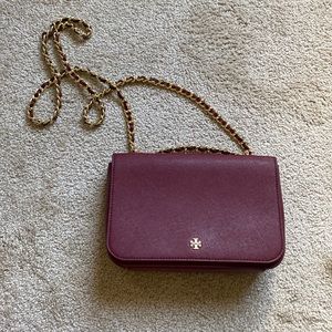 Maroon Tory Burch Purse